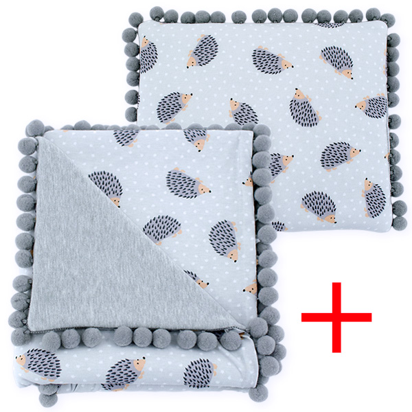 Cotton set (blanket+pillow) 080 Sophie hedgehog 80x90+28x34