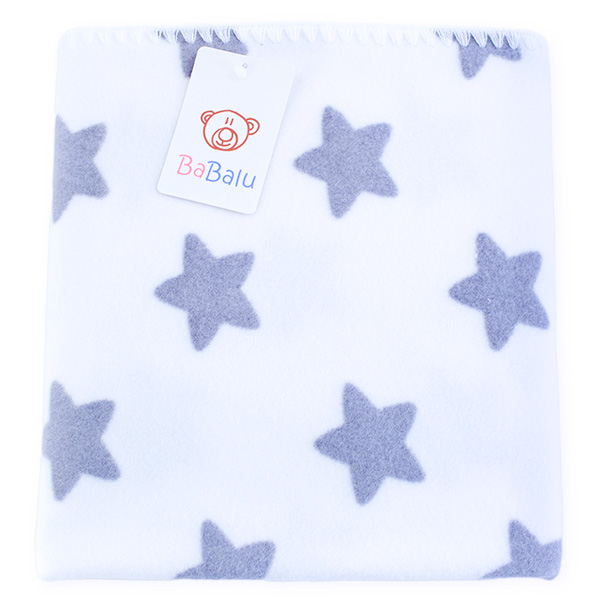 Baby fleece blanket with dedication 01 stars