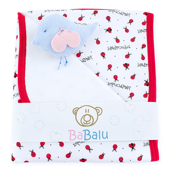 Baby fleece-cotton blanket 016 ladybugs