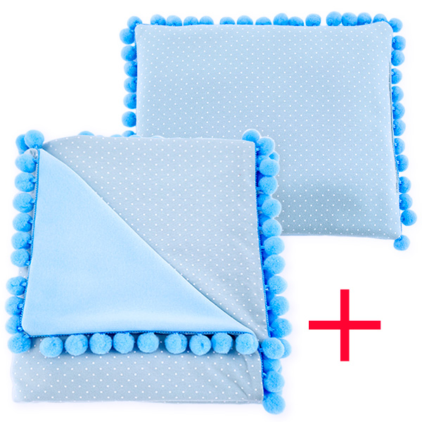 Cotton set (blanket+pillow) 080 Sophie dots 100x140+28x34