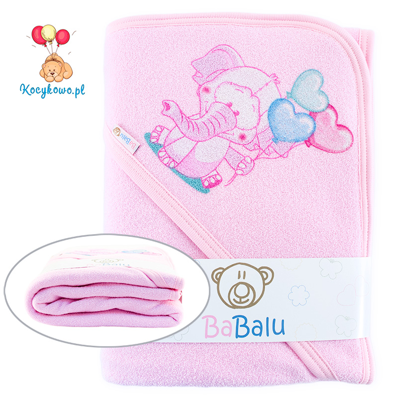 Thick bath towel 038 two layers pink