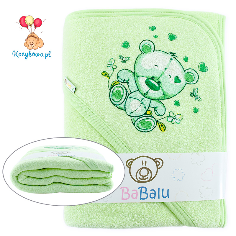 Bath towel 038 with a dedication green 100x100