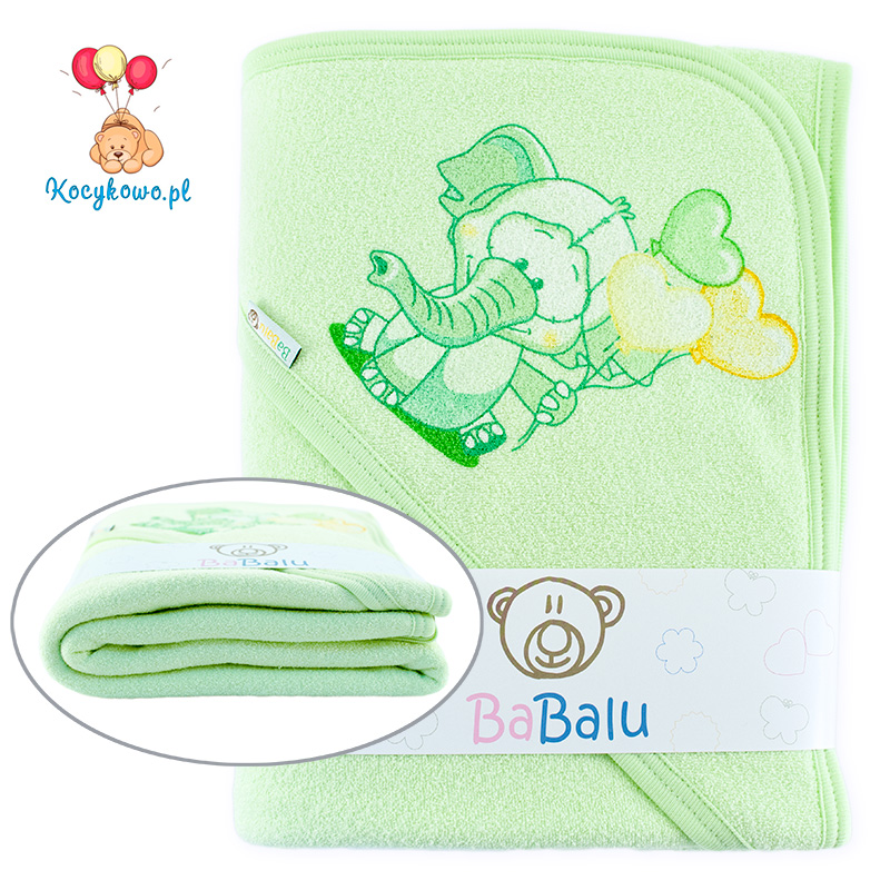 Thick bath towel 038 two layers green