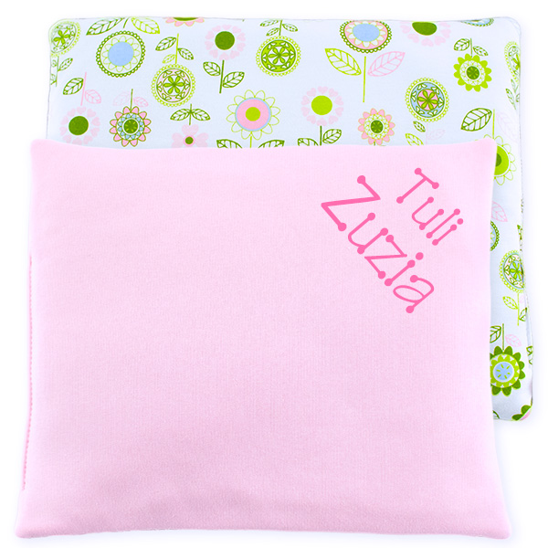 Cotton pillow with dedication 076 Sophie flowers 28x34